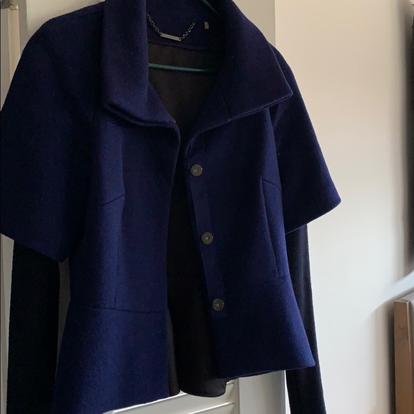 Chic Elie Tahari Couture navy black unique jacket - Picture 4 of 7